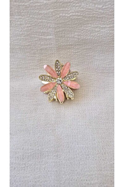 Beyaz Dükkan Metal Daisy Clasp with Zircon Stone 3 cm 1 Piece