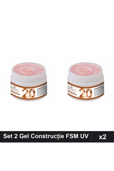 FSM Set 2 Gel de Construcție UV LED 15g, Sculpting Unghii Gel