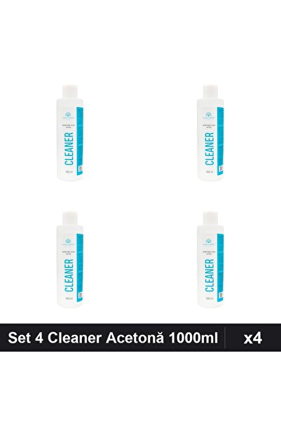global fashion Set 4 Cleaner Remover Acetonă 1000ml, Degresare Unghii Profesi...