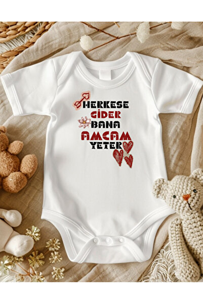 lupi Amca Yazılı Bebek Zıbın Çıtçıtlı Atlet