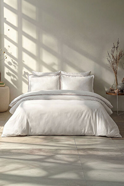 Doqu Home Set de lenjerie de pat de lux brodat, dublu, Lora