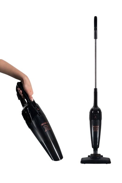 Arnica Merlin Pro Dik Elektrikli Süpürge Siyah Yüksek Emiş Güçlü Kablolu El S...