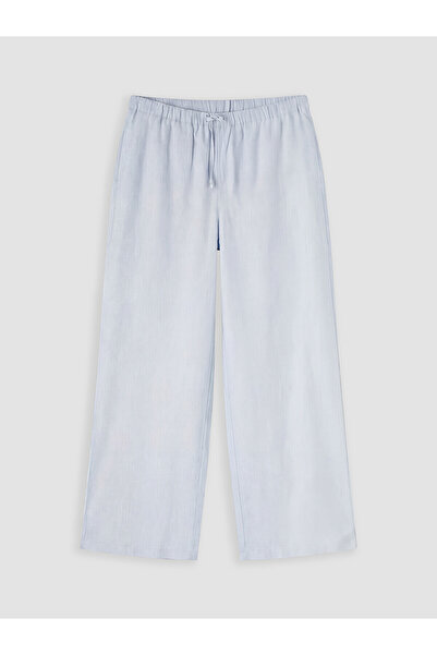 LC Waikiki Nevavm Women's Linen Blend Trousers with Elastic Waist
