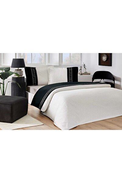 Özdilek Ranforce Battal/King Size Duvet Cover Set Destaque Black