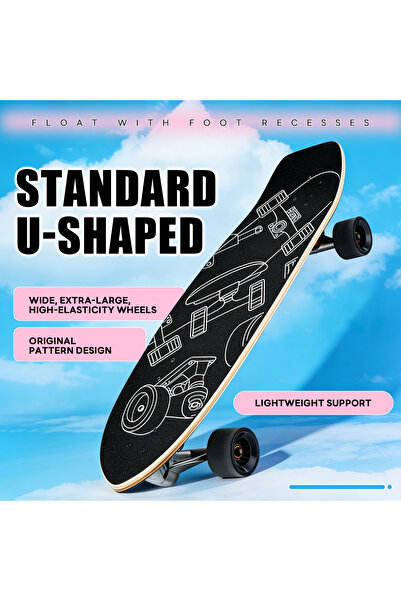Vitakit U‑Shaped Land Surf Skateboard with ABEC‑7 Bearings for Beginners