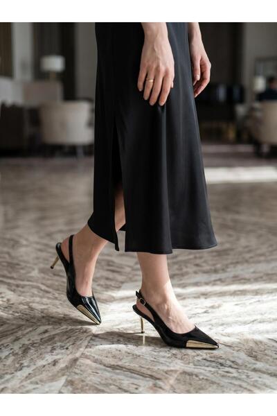 İYİSİNDEN SHOES Women's Evening Dress Shoes with Heels, Satin Material, Gold ...