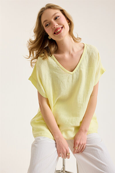 HomeStore Linen Front Blouse