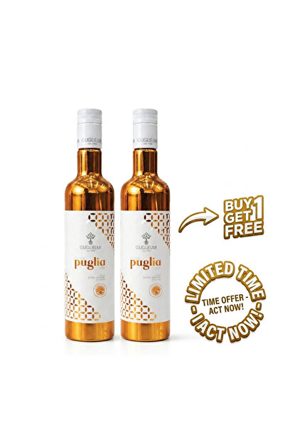 Guglielmi Extra Virgin Olive Oil Apulia Igp Gold 2 x 500 ml (Buy 1 Get 1 Free)