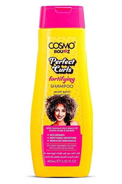 Cosmo Bounz Perfect Curls Fortifying Shampoo 400ml - Strengthening Shampoo wi...