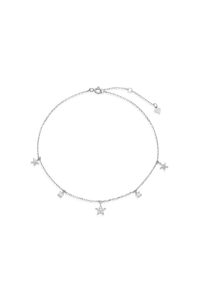 Lisa&Co. Brățară pentru picior Argint Floating Stars Argint placat cu rodiu /...