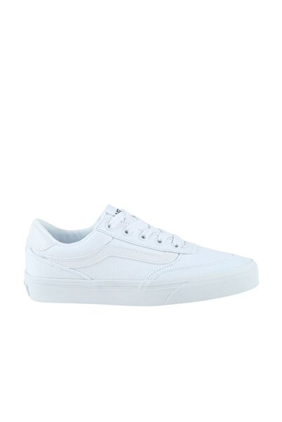 Vans Women's White Brooklyn Ls Sneaker Shoes