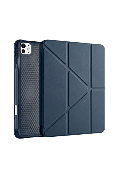 Ps iPad Pro 11 inç (M5)/(M4) Tri Folding Standlı Kılıf - Lacivert