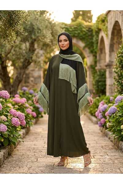 MYMİSİY ABAYA FERACE ŞALLI DUBAİ İPEĞİ ÖZEL SERİ 2 STANDART BEDEN