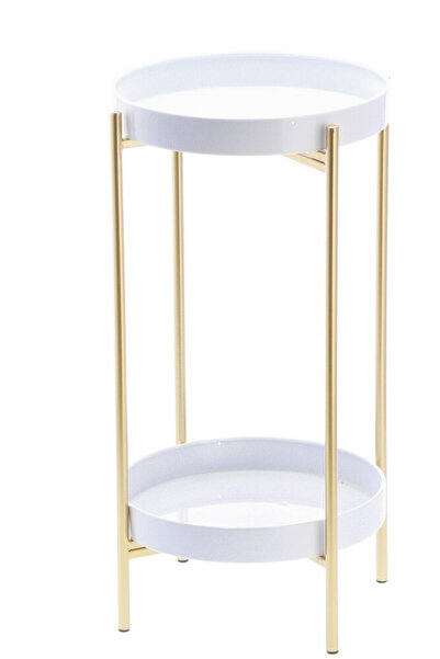 Decorer Metal table gold white 30 x 60 cm