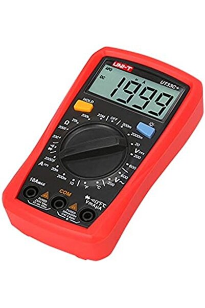 UT33C+, otomatik ölçek seçimi, voltmetre, ampermetre, AC/DC voltaj ve akım ölçer, direnç, kapasitans