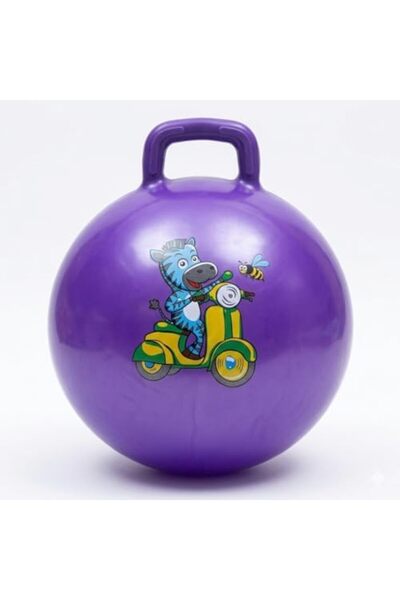Yıldızan TAMGÜN NK Sports Bouncy Pilates Ball, 55 cm, Μωβ, με λαβές, Μπάλα γυ...