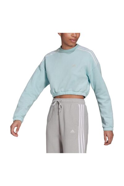 adidas Womens Hyperglam Crop Crew Sweatshirt L