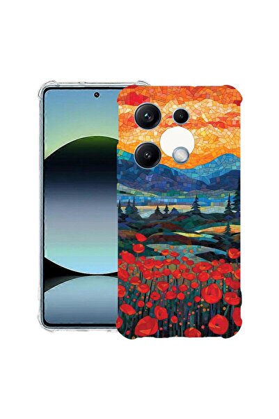 bestcase ¬Æ Husa Anti Shock Compatibil cu OPPO A6 Pro, cu Design Poppies in S...