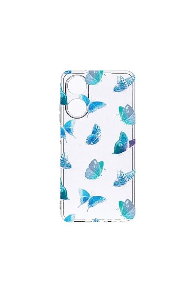 bestcase Διαφανής Θήκη Σιλικόνης 2MM, Συμβατή με OPPO A98 5G, Σχέδιο Πεταλούδ...