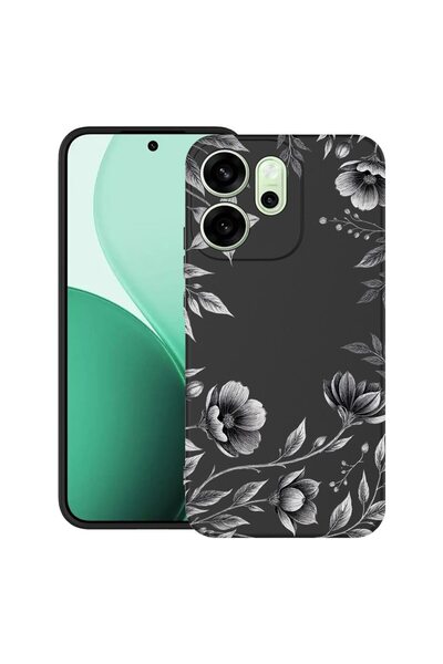 bestcase ¬Æ Husa TPU Ultra Slim Compatibila cu OPPO Reno14 F / FS, Black Flor...