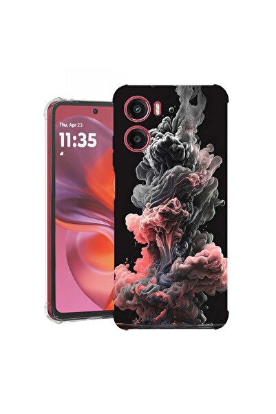 bestcase Калъф за Motorola Moto G06 с дизайн от течни цветове, удароустойчив,...