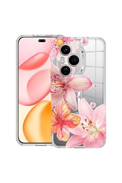 bestcase Противоударен калъф, съвместим с Honor 400 Pro, Флорален - Естетична...