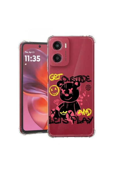bestcase ¬Æ Husa pentru Motorola Moto G05, Anti Shock 1.5MM, Teddy Bear Lets ...