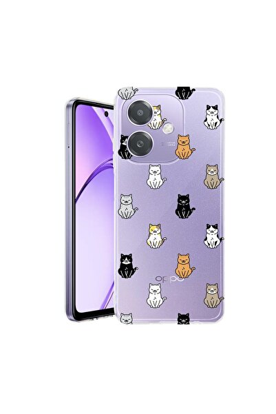 bestcase Husa pentru OPPO A40 / A40M, BestCase¬Æ Clear Silicon 2MM, Cat Patte...