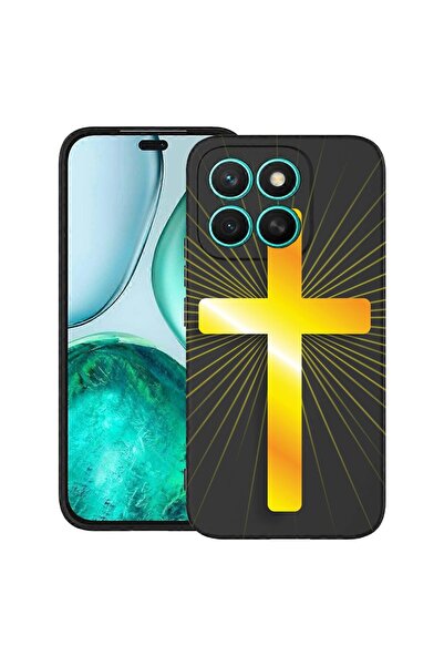 bestcase Θήκη για Honor X8C, Χρυσός Σταυρός, Λεπτή Σιλικόνη 0.8MM, Αντικραδασ...