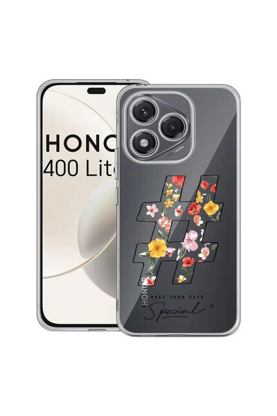bestcase Husa pentru Honor 400 Lite 5G, BestCase¬Æ Clear Silicon 2MM, Hashtag...