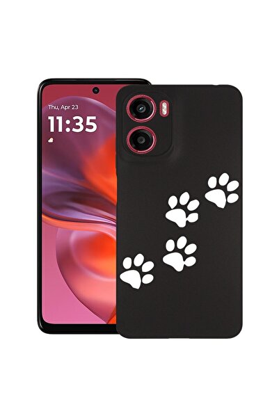 bestcase ¬Æ Husa pentru Motorola Moto G05, Paw Prints, Slim Silicon 0.8MM, An...