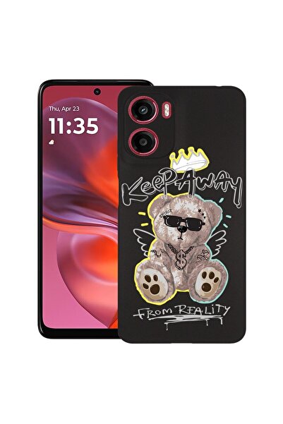 bestcase Калъф за Motorola Moto G05, Мече, не пристигайте, Тънък силиконов 0....