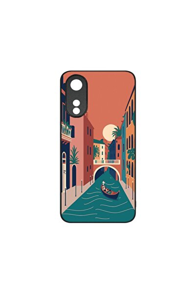bestcase Тънък стъклен калъф, съвместим с OPPO A78 5G / A58 5G, Италия, Венец...