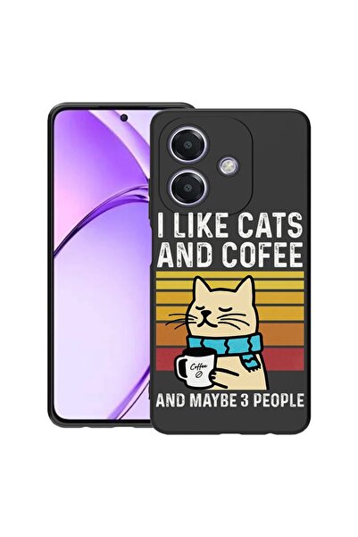 bestcase ¬Æ Husa Slim Silicon pentru OPPO A60 5G / A40M / A40, Cats And Cofee...