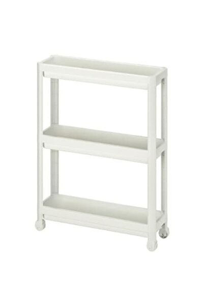 IKEA Storage cart, HomeNext, 3 shelves, white, 54x18x71 cm