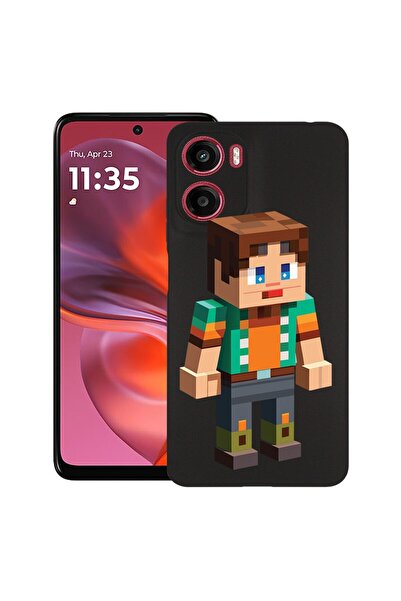 bestcase Θήκη για Motorola Moto E15 / Moto G05, με χαρακτήρα Minecraft, λεπτή...