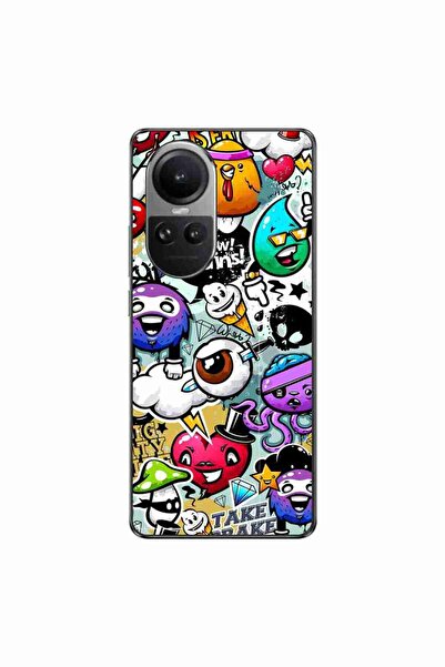 OEM Husa compatibila cu Oppo Reno10 5G Silicon Gel Tpu Model Pop Art Graffiti