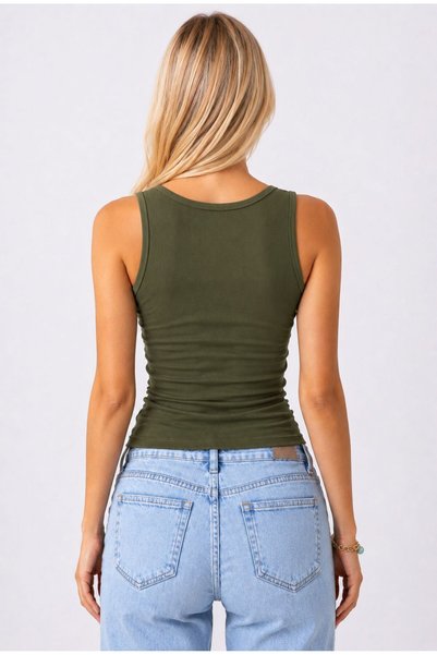 Up Trends Camisolă subțire din twill, cu detalii din dantelă. 95% bumbac.