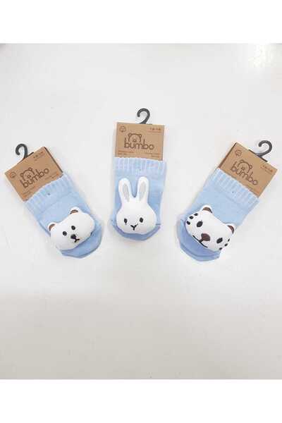 Baby by Bumbo جوارب أطفال بقاعدة مضادة للانزلاق مع إكسسوارات، 3 قطع