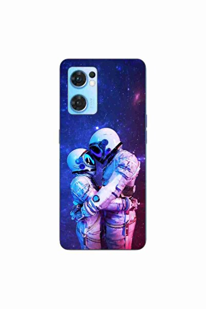 OEM Husa compatibila cu Oppo Reno7 5G Silicon Gel Tpu Model Astronauts Couple