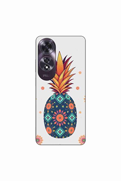 OEM Husa compatibila cu Oppo A60 4G Silicon Gel Tpu Model Floral Pineapple