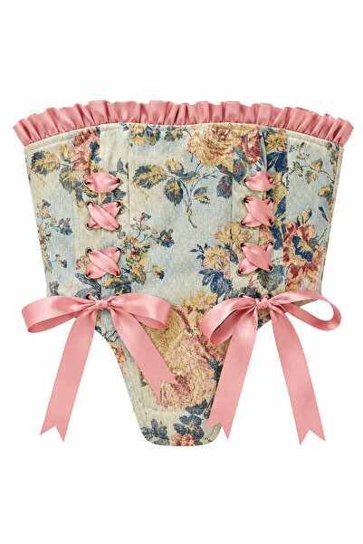 HAZELANNA Floral Pink Corset