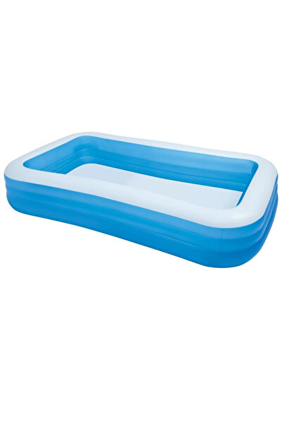 TodayShop Piscină gonflabilă albastră cu 3 inele, ideală pentru distracție în...