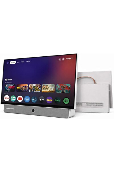 Powerology Smart Portable TV FHD, 1080P, Portable Smart and Rechargeable 27 I...