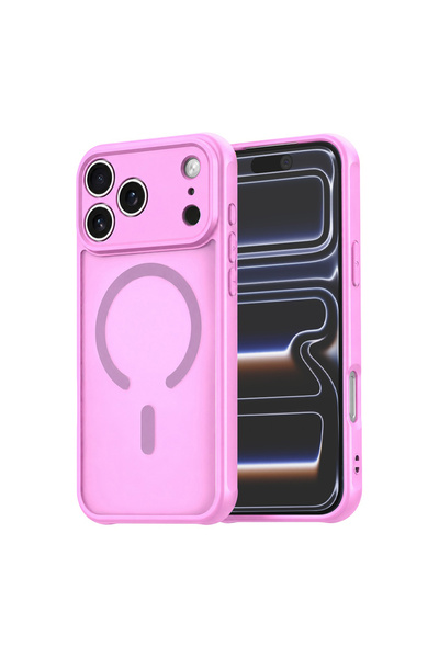 Techsuit Θήκη iPhone 17 Pro, HaloFrost II MagSafe, αντικραδασμική, ροζ
