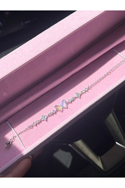 Harlofia Jewelry Vip plated iridescent holographic butterfly bracelet