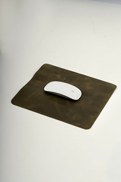 CüzCan Mouse Pad Premium din piele naturală verde antic (25x25)