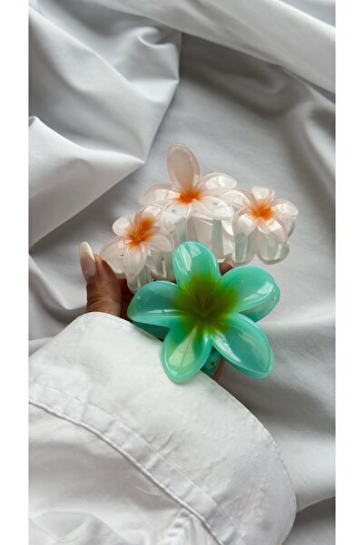 YOYYO Plumeria lotus cvet akrilna ukosnica set kopči za kosu - 2-dijelni este...