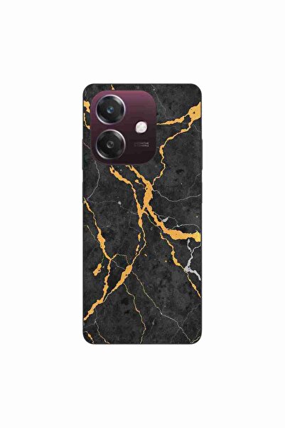 OEM Husa compatibila cu Oppo A60 5G Silicon Gel Tpu Model Noir Gold Marble