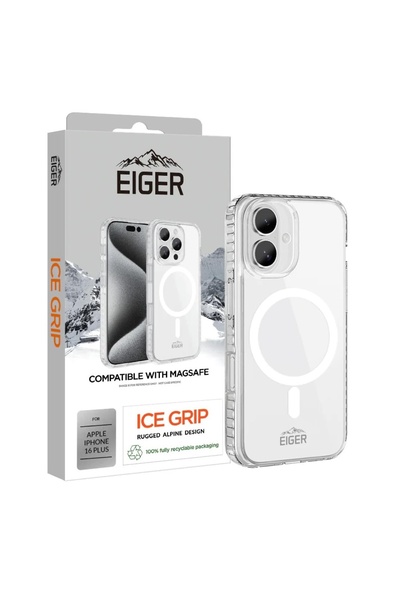 EIGER Husa Ice Grip Magsafe iPhone 16 Plus Clear
